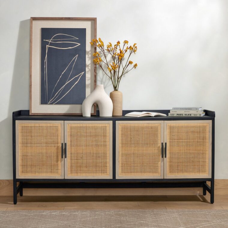 Mango Wood Sideboard with Cane Doors - Image 22