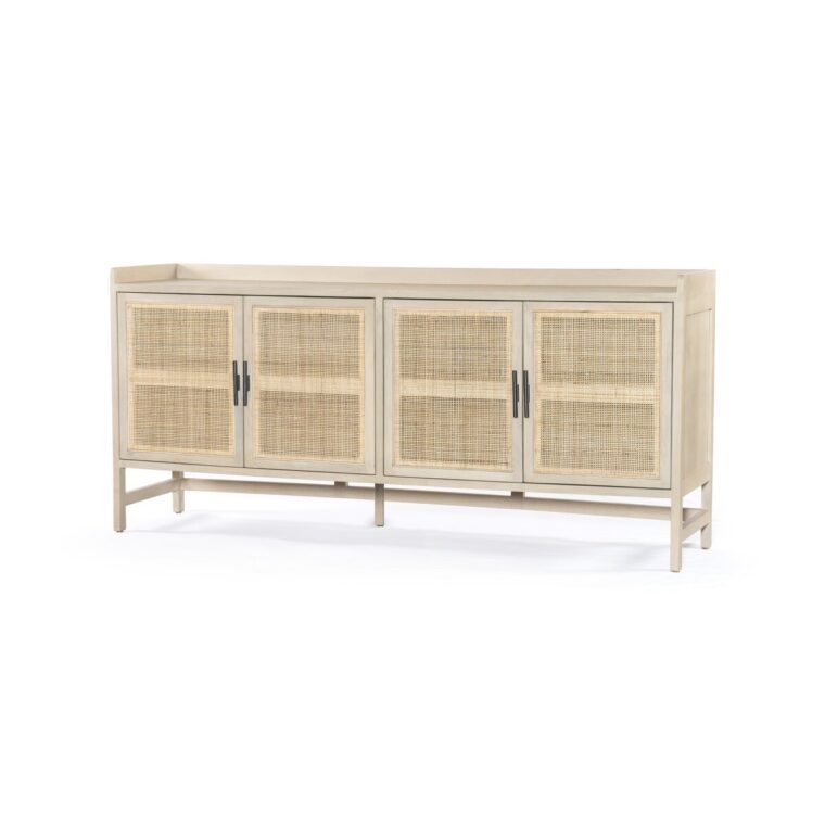 Mango Wood Sideboard with Cane Doors - Image 2