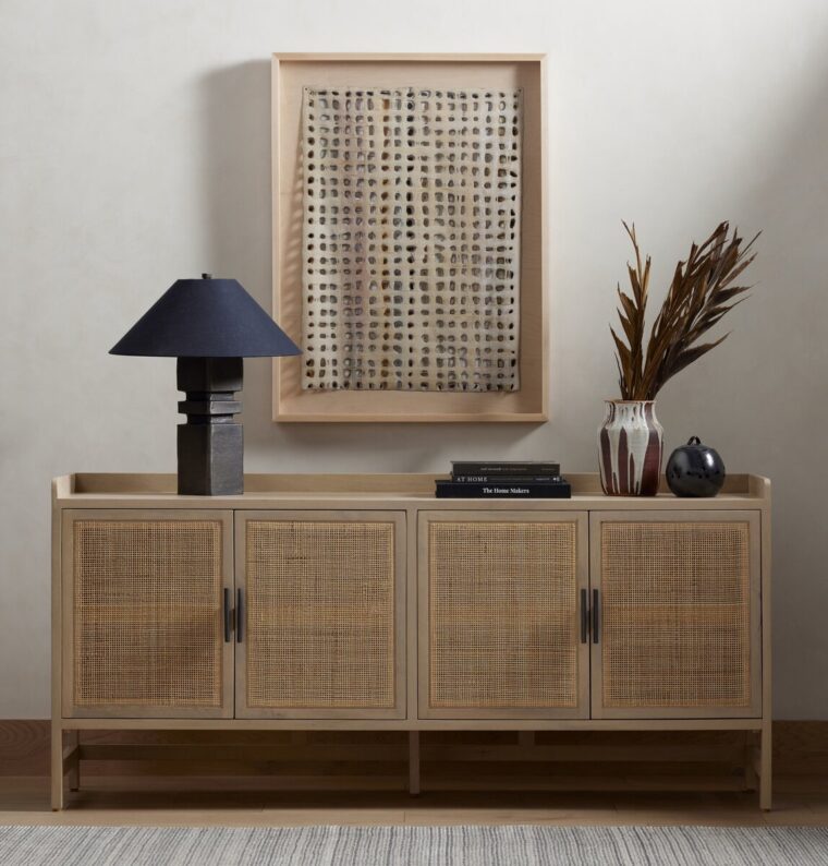 Mango Wood Sideboard with Cane Doors - Image 11