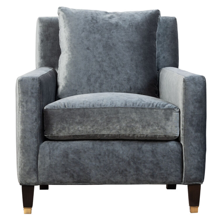 Bellamy Upholstered Chair with Brass Feet - Image 2