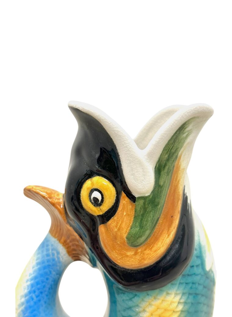 Mid-Century Ceramic Fish Vase - Image 9