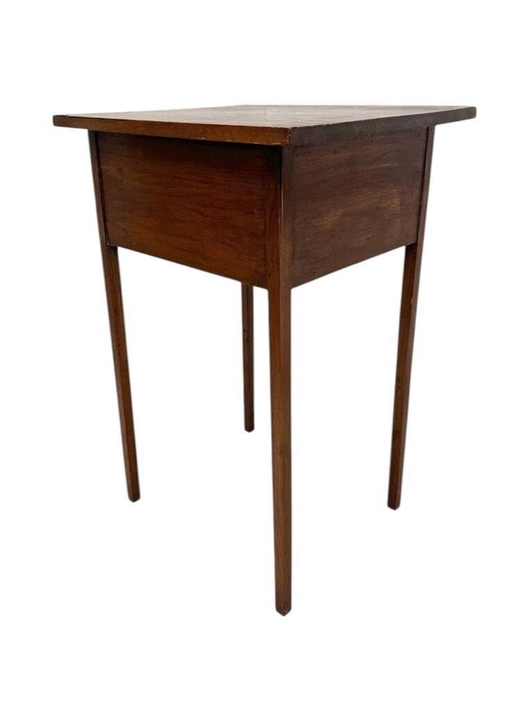Antique Two Drawer Wood Side Table - Image 6