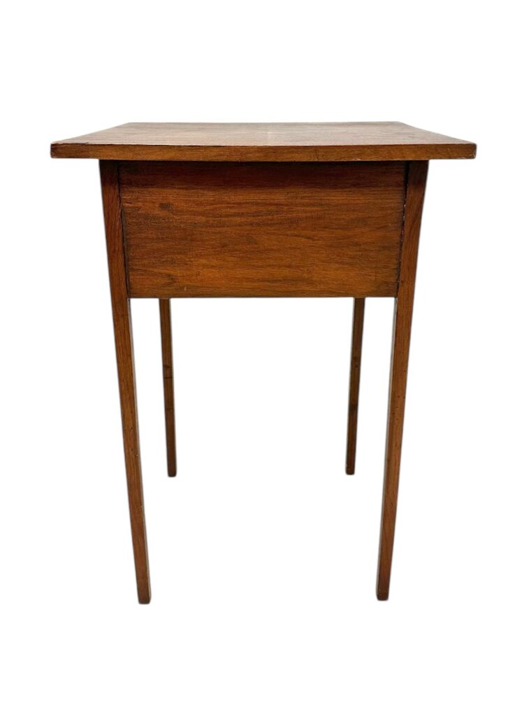 Antique Two Drawer Wood Side Table - Image 7