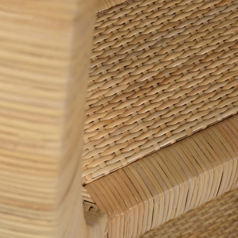 Rattan Bookcases with Curved Exaggerated Frame - Image 3