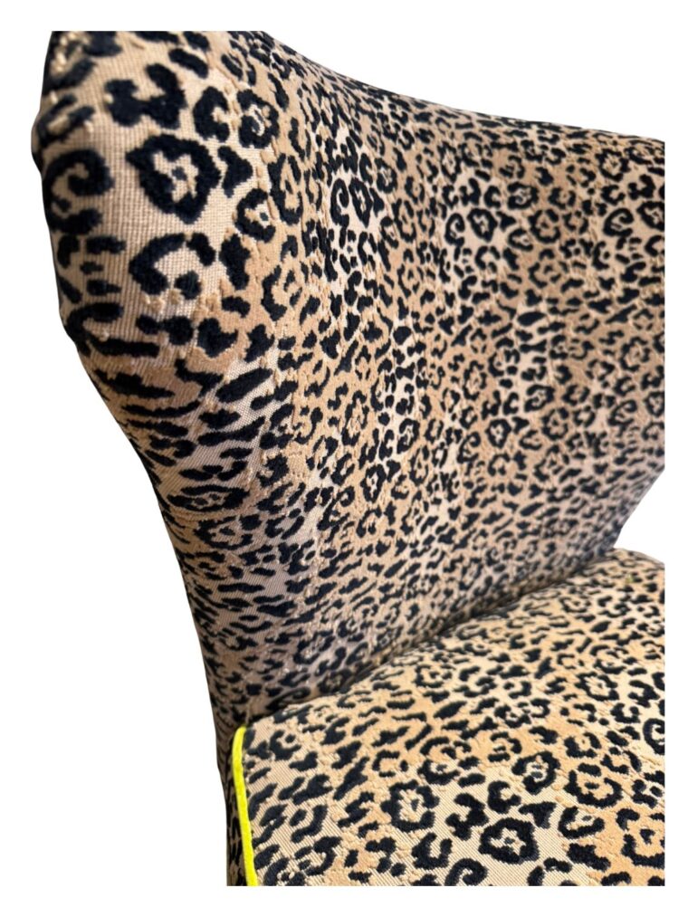 Hourglass Animal Print Chair with Kiwi Welt - Image 4