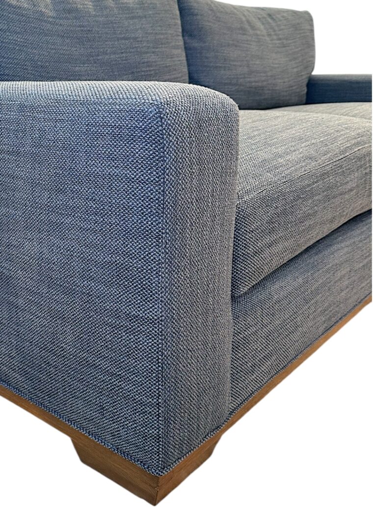 Apartment Sofa in Blue Upholstery - Image 6