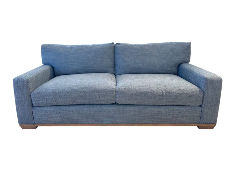 Apartment Sofa in Blue Upholstery