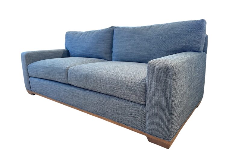 Apartment Sofa in Blue Upholstery - Image 2