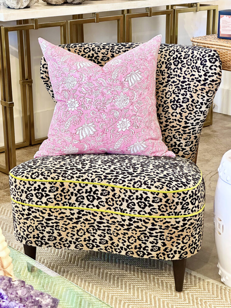 Hourglass Animal Print Chair with Kiwi Welt - Image 6