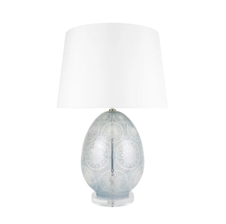 Flora Table Lamp with White Pleated Shade - Image 3