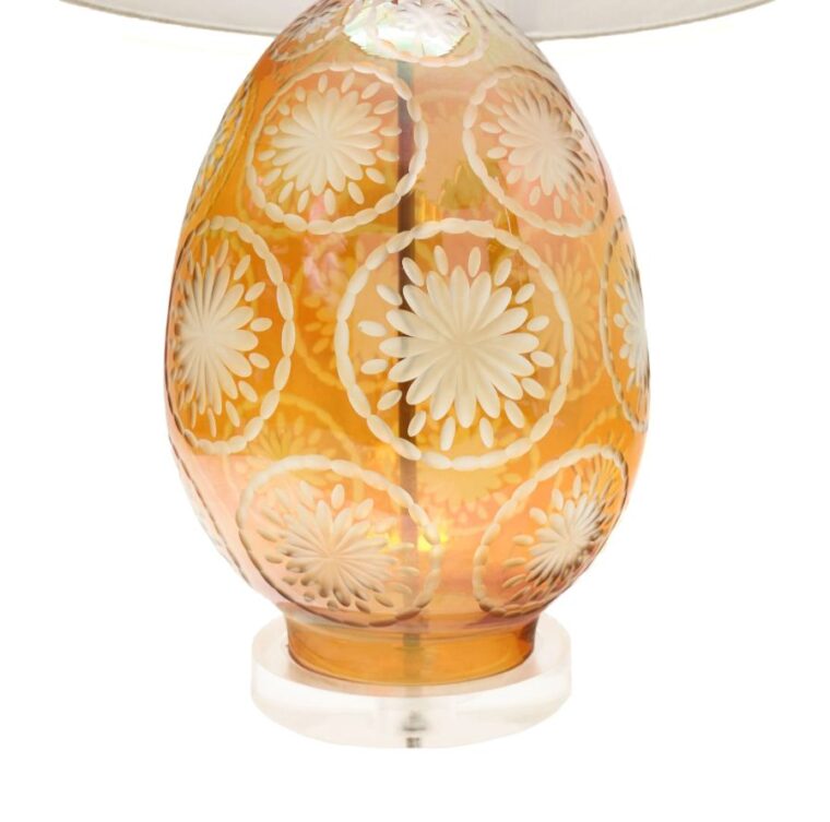 Flora Table Lamp with White Pleated Shade - Image 5