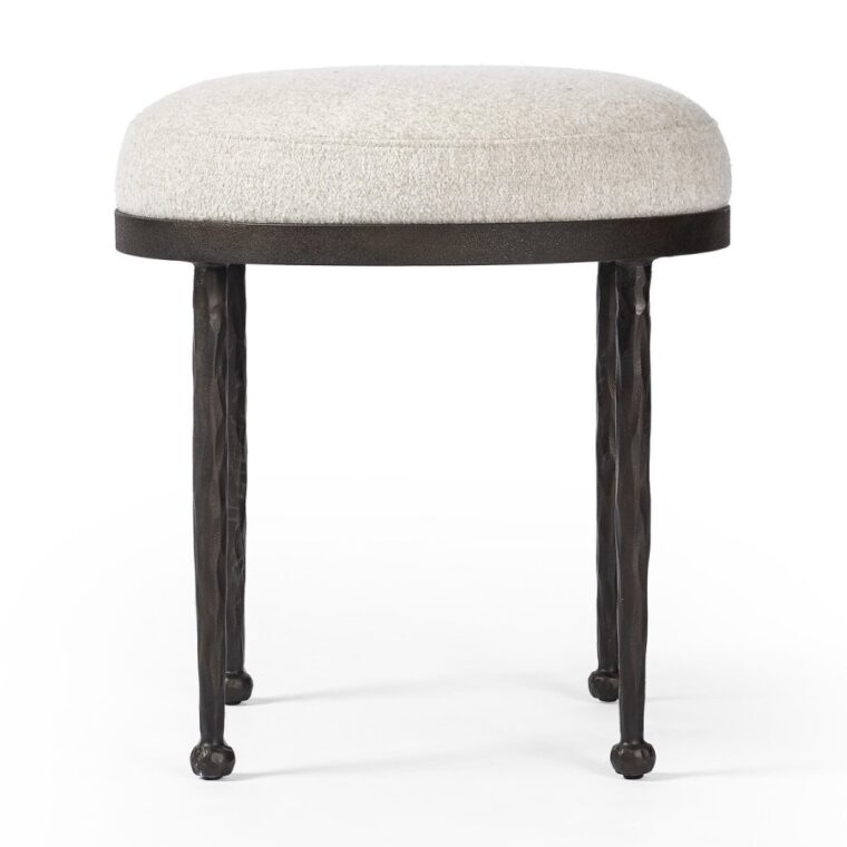 Mid-Century Style Wrought Iron Stool - Image 4
