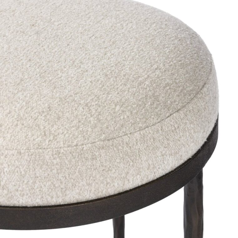 Mid-Century Style Wrought Iron Stool - Image 5