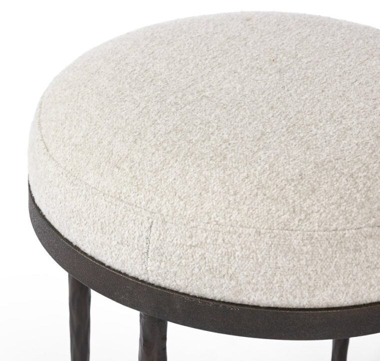 Mid-Century Style Wrought Iron Stool - Image 6