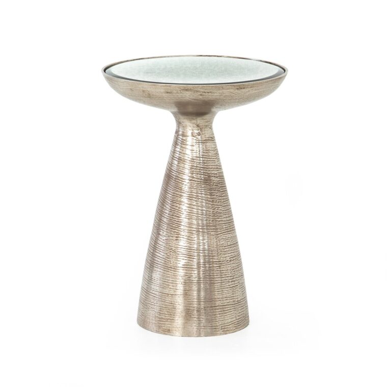 Mod Pedestal Table with Mirrored Top - Image 4