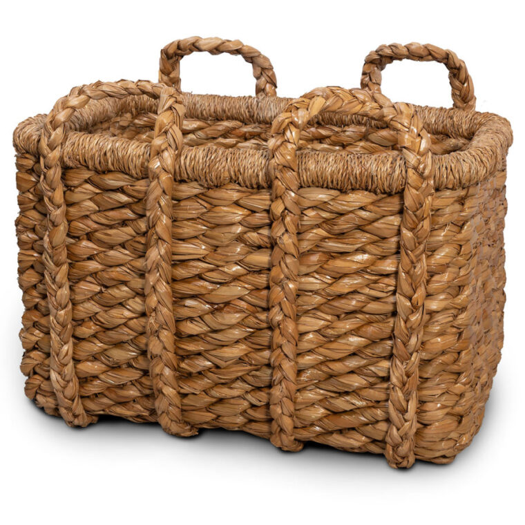 Large Rectangular Woven Seagrass Log Basket