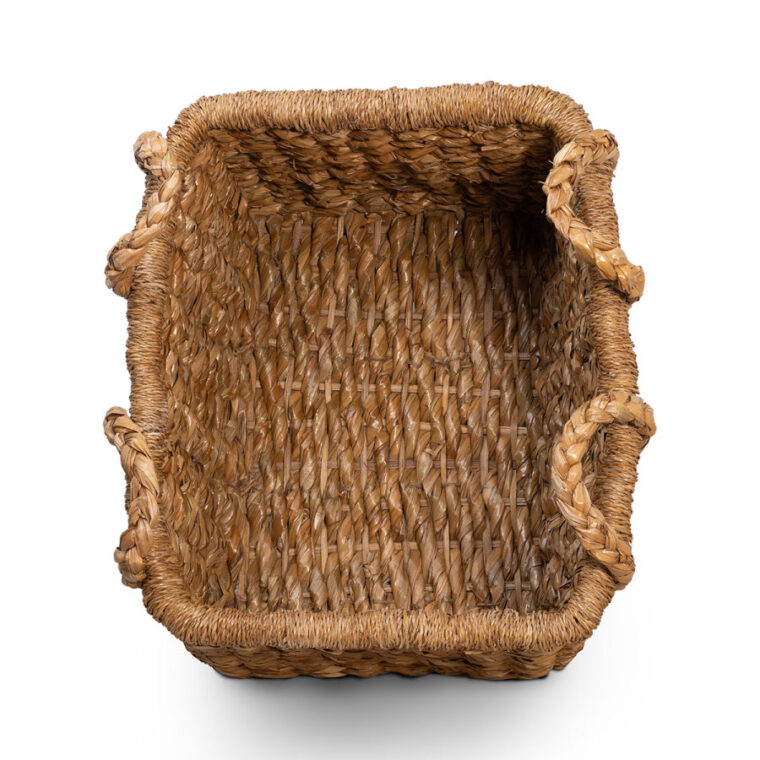 Large Rectangular Woven Seagrass Log Basket - Image 2