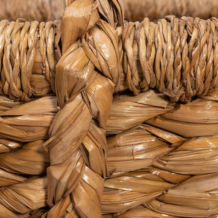 Large Rectangular Woven Seagrass Log Basket - Image 4