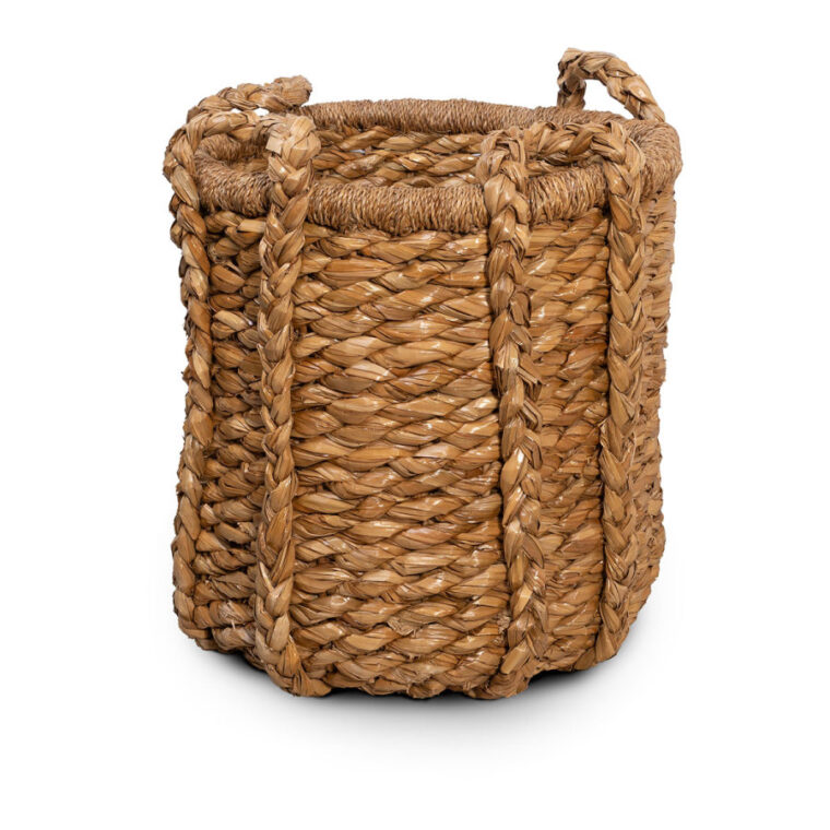 Large Round Woven Seagrass Log Basket