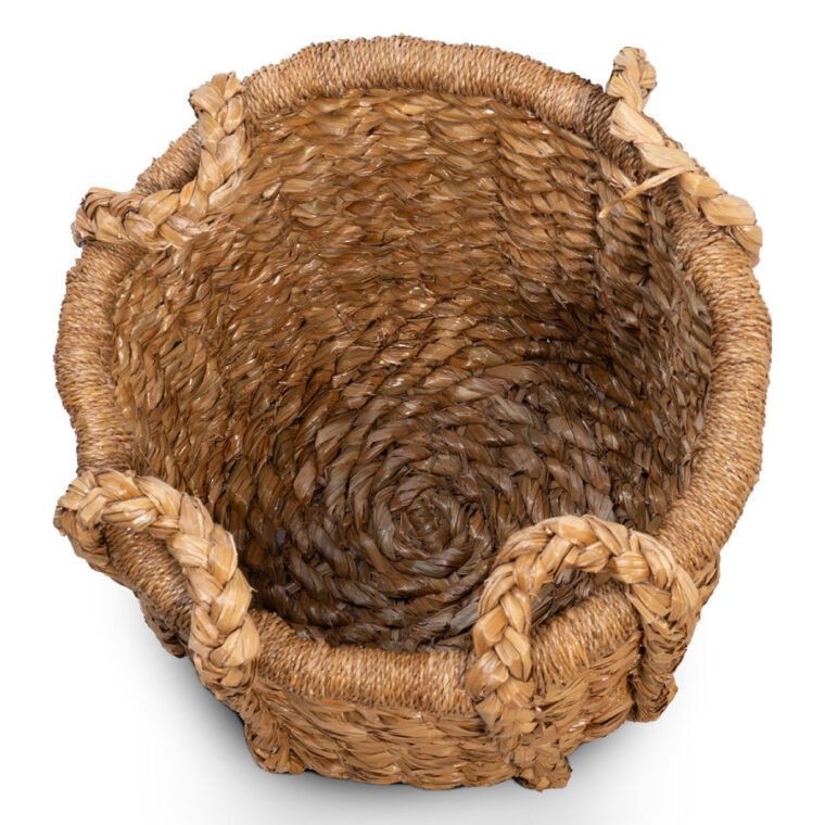Large Round Woven Seagrass Log Basket - Image 2