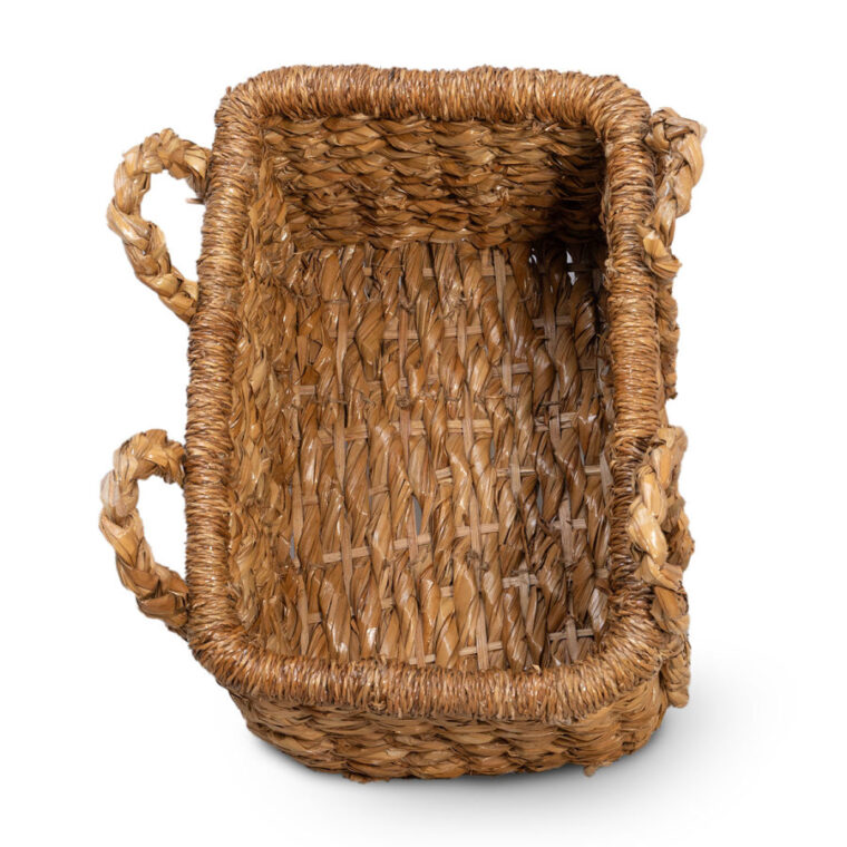 Small Rectangular Woven Seagrass Log Basket - Image 2