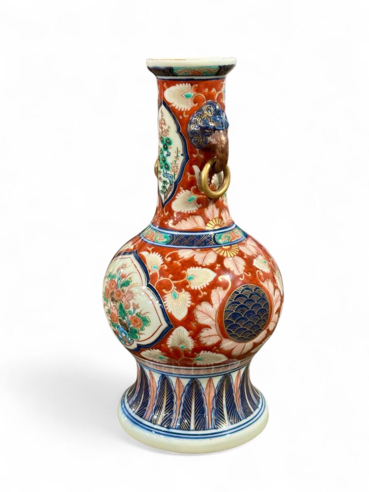 Vintage Imari Vase with Elephant Handles - Image 2