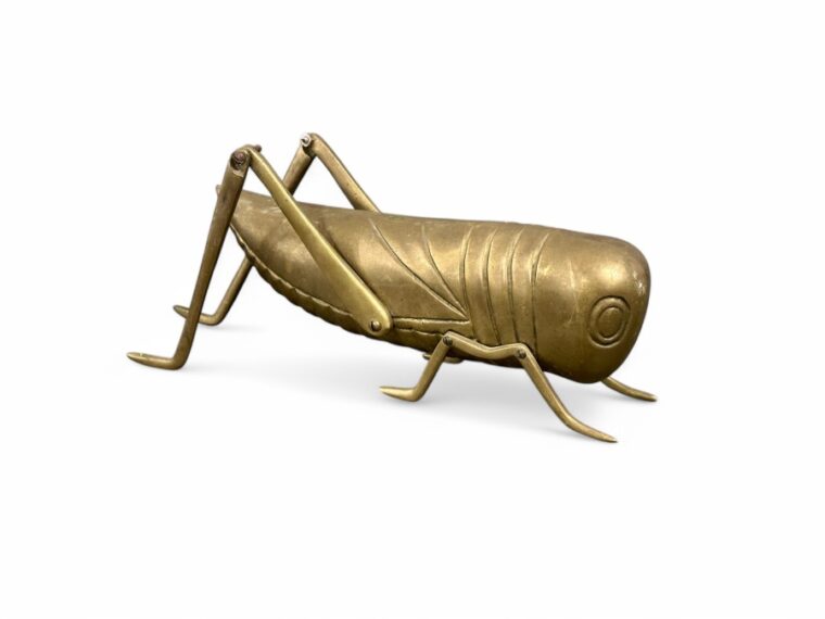 Vintage Large Brass Grasshopper - Image 2