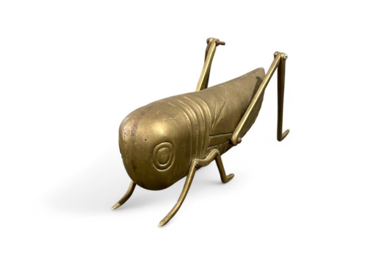 Vintage Large Brass Grasshopper - Image 4