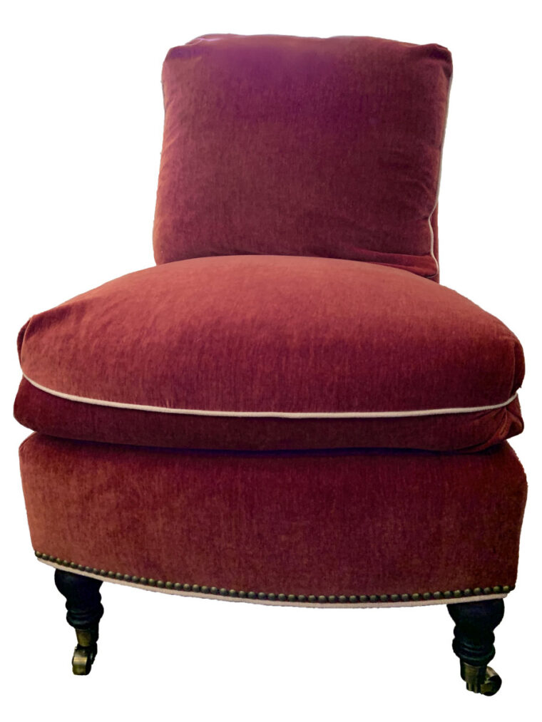 Lexington Crimson Slipper Chair - Image 3