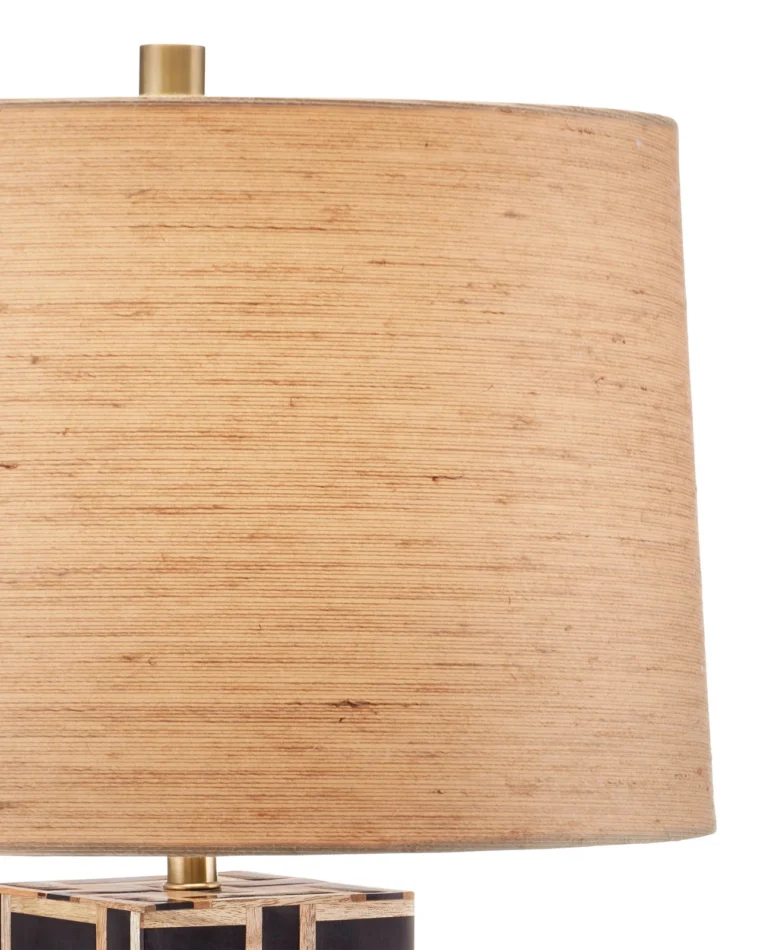 Basketweave Patterned Table Lamp - Image 8
