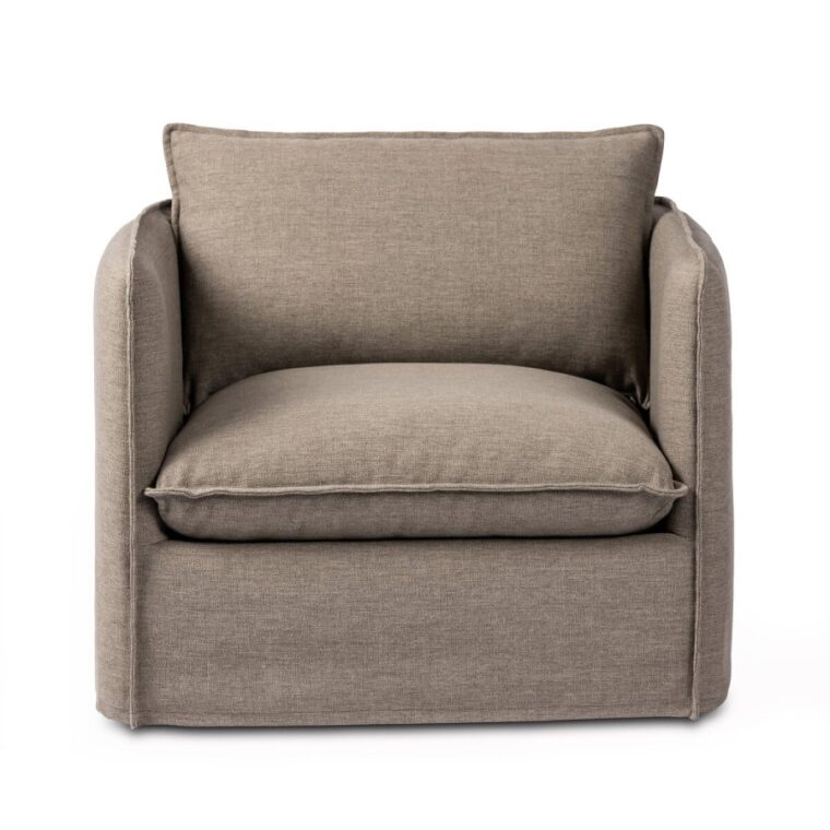Outdoor Slipcovered Swivel Chair - Image 2