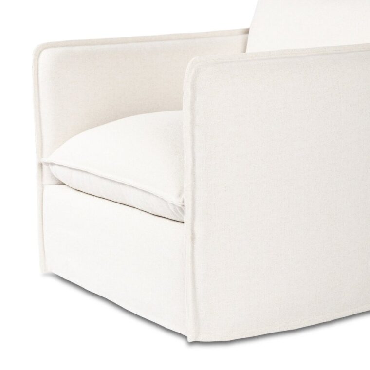 Outdoor Slipcovered Swivel Chair - Image 14