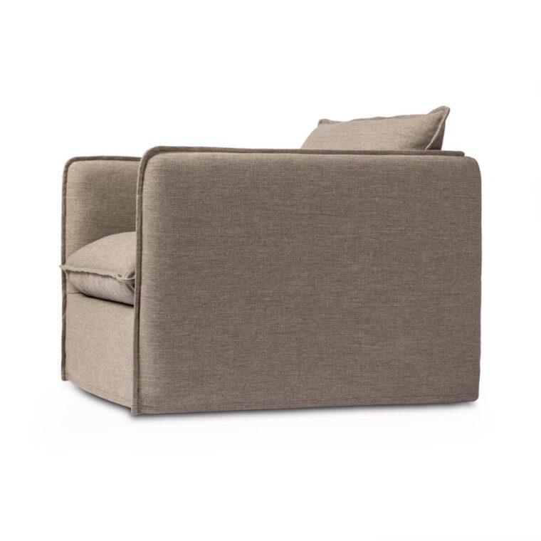 Outdoor Slipcovered Swivel Chair - Image 6