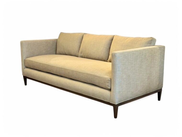 Straight Arm Sofa in Flax Fabric