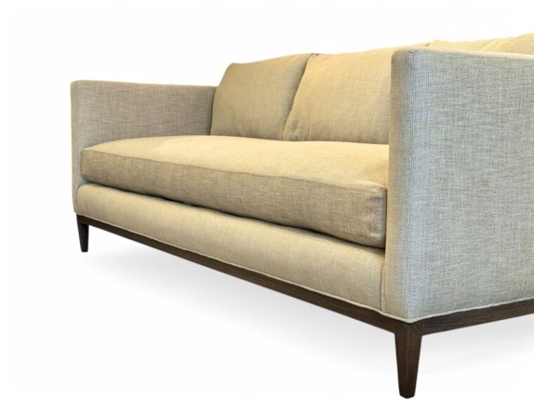 Straight Arm Sofa in Flax Fabric - Image 4