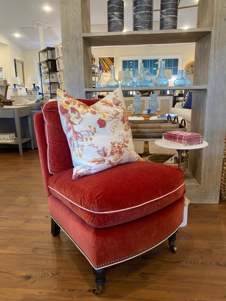 Lexington Crimson Slipper Chair - Image 6