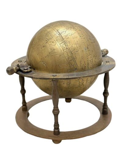 Vintage Brass Zodiac Globe