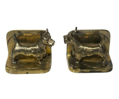 Pair of Heavy Brass Scottie Dog Bookends