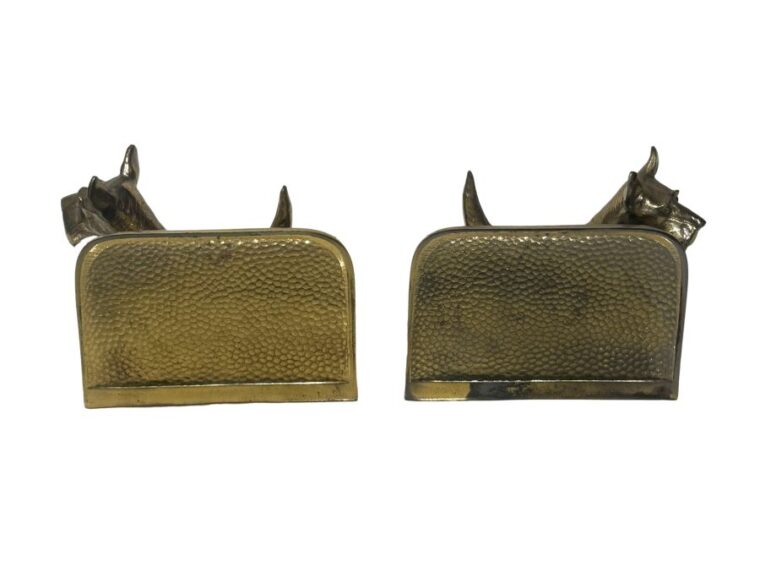 Pair of Heavy Brass Scottie Dog Bookends - Image 3