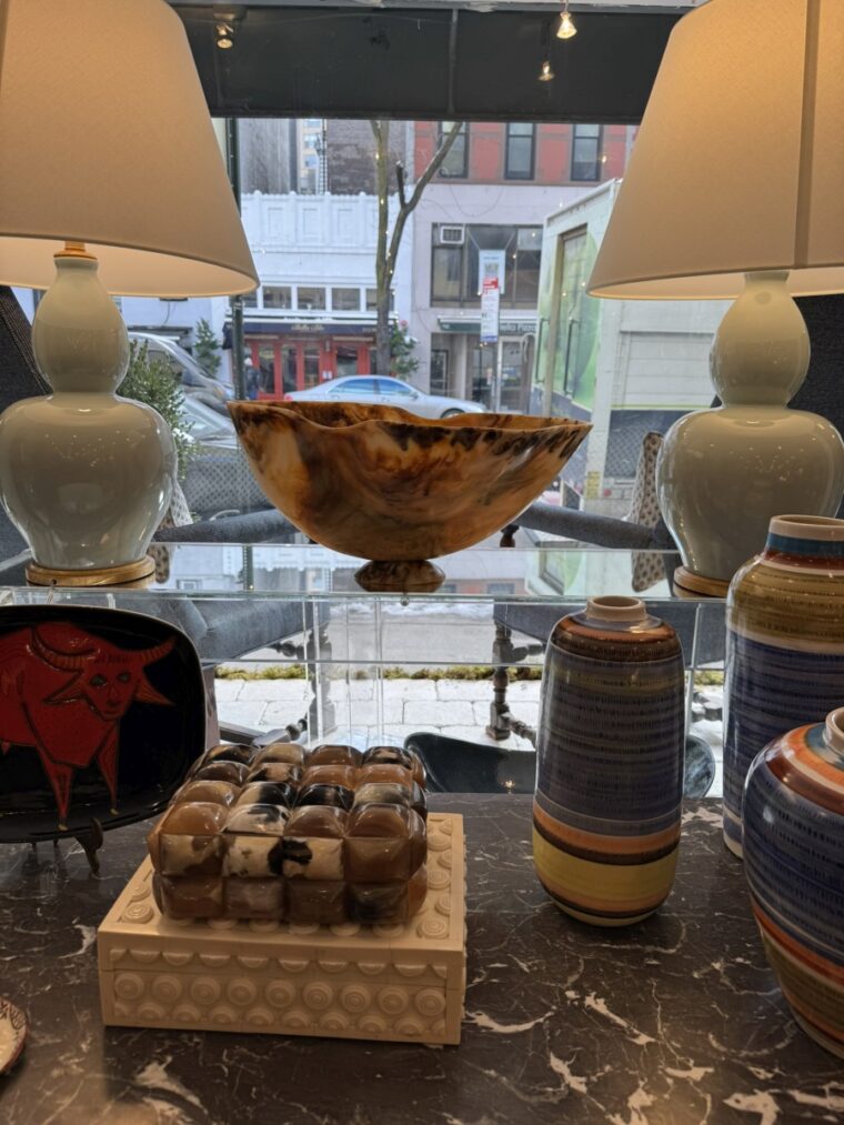 Large Tortoise Resin Fruit Bowl - Image 5