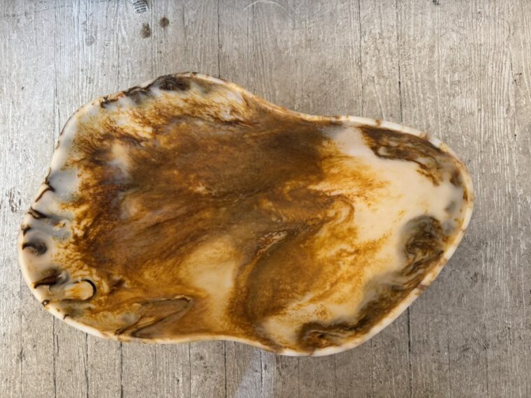 Large Tortoise Resin Fruit Bowl - Image 2