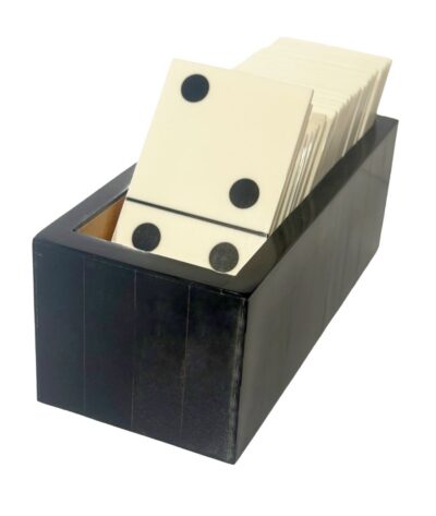 White Domino Set with Black Box