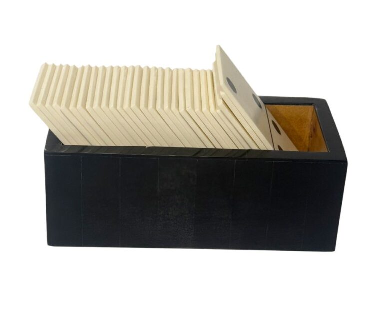 White Domino Set with Black Box - Image 3