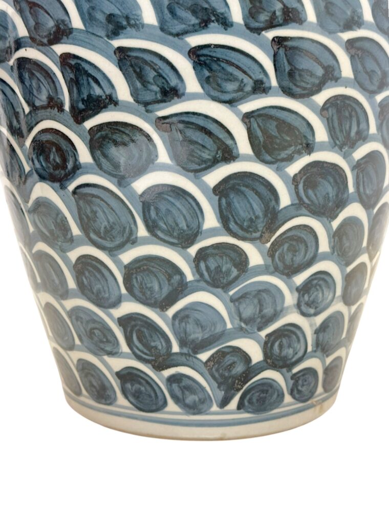 Large Blue and White Scale Jar - Image 4