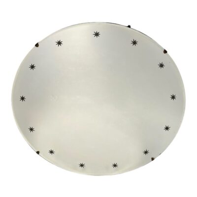 Vintage Deco Mirror with Etched Stars 