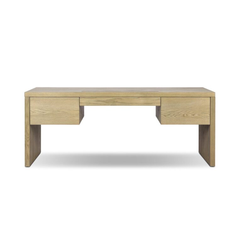 Resawn Oak Executive Desk - Image 2
