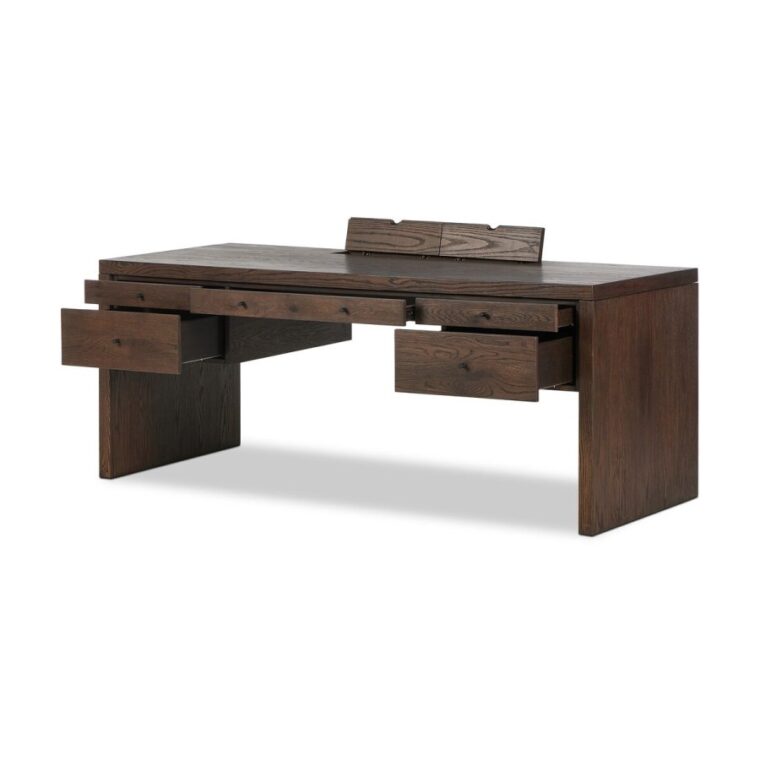 Resawn Oak Executive Desk - Image 11