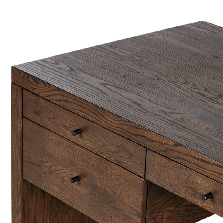 Resawn Oak Executive Desk - Image 12