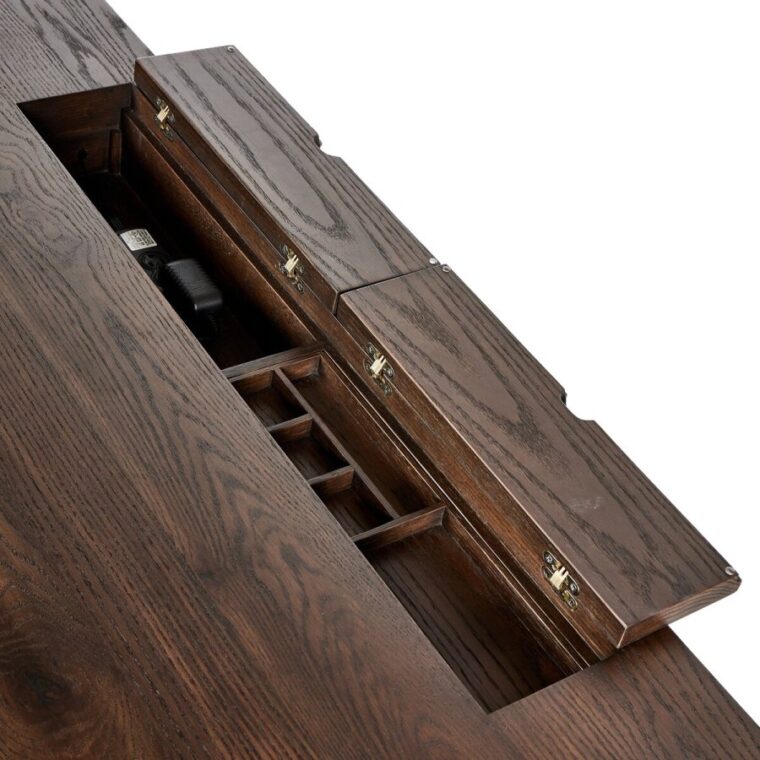Resawn Oak Executive Desk - Image 13