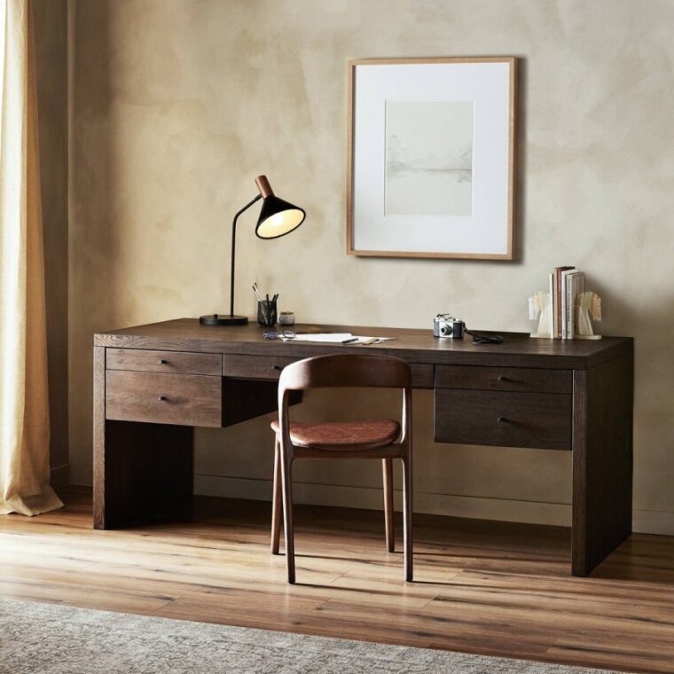 Resawn Oak Executive Desk - Image 15